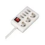 Hama 00108848 pikendusjuhe 1,4 m 7 vahelduvvoolu pistikupesa Valge