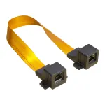Good Connections Ethernet Fensterdurchf&uuml;hrung High-Quality - transparent - Gesamtl&auml;nge inkl. Stecker 25cm - flexible L&auml;nge 18cm