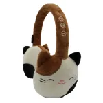 Lazerbuilt Squishmallows Cam the Cat Bluetooth Headset for Kids - Over-Ear Wireless Headphones with Microphone, Child-Safe Volume (85dB), Up to 10h Battery, USB-C, Pink/White