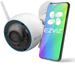 EZVIZ H3 3K 5MP Outdoor Bullet IP Camera with Night Vision, Wi-Fi, White