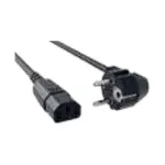 Bachmann H05VV-F 3G1.5 toitekaabel CEE 7/7 - C13, 1,5 m, must