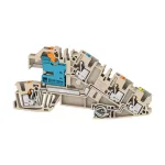 Weidm&uuml;ller AITB 2.5 BB NDT-L-PE Paigaldusklemmliist, 3-korruseline, kruvi&uuml;hendus, 2,5 mm&sup2;, beež, 2668950000
