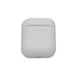 EVELATUS Apple AirPods Case EAC05 White - Silicone Protective Cover with Carabiner