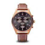 Bering Men's Classic Quartz Watch 10542-562 42mm Brown Dial Brown Stainless Steel Mesh