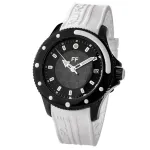 Folli Follie Woman WF1Y002ZDW 42mm kvartsanaloogkell valge nahkrihmaga