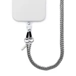Crong Phone Crossbody Lanyard with Silver Chain - Universal Smartphone Strap