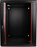 GETFORT CALI 15U 600x550 Seinale Paigaldatav Kahesektsiooniline Riiulikapp Must