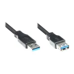 GoodConnections USB 3.0 pikenduskaabel &ndash; A isane A emasesse, 1,8 m, must (2711-S02)