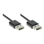 Good Connections USB 2.0 High-Speed EASY kaabel A kuni A, must, 1m (2212-EU010)