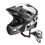 ROCKBROS TS-61 laste muudetav t&auml;isn&auml;okaitsega jalgrattakiiver eemaldatava l&otilde;uakaitsega, suurus M (54-57 cm), hall