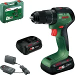 Bosch PSB18V-60 18V harjata akutoitel l&ouml;&ouml;ktrell 2x2,5Ah akude ja laadijaga kohvris