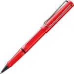 LAMY Safari Rollerball Pen Red High-Gloss with Metal Clip and Ergonomic Grip, Includes T 10 Ink Cartridge 1240183