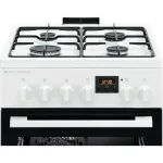 Electrolux LKK560232W eraldiseisev gaasipliit elektriahjuga, 58 L, valge