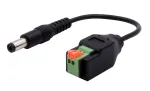 EXSYS EX-49140 alalisvoolu pistik 5,5x2,1mm 2-kontaktilise klemmploki adapterkaabel, 15 cm, surunupp