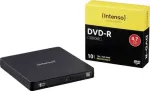 Intenso v&auml;line DVD-kirjutaja komplekt, Micro-USB B (USB 3.2 Gen 1), jaem&uuml;&uuml;gipakend, must
