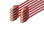 DIGITUS CAT6 S/FTP patch-kaabel, 3 m, hall, 10 tk pakis