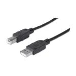 Manhattan 337779 Hi-Speed USB 2.0 kaabel, USB-A&ndash;USB-B, isa&ndash;isa, 5 m, must