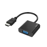 Hama 00200343 HDMI&ndash;VGA videoadapter 3,5 mm heliv&otilde;rguga, 0,15 m, HDMI A-t&uuml;&uuml;pi pistik &ndash; D-Sub 15-kontaktne, 1080p, must