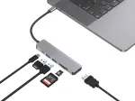 Conceptronic DONN02G s&uuml;learvuti dokk / pordireplikaator USB 3.2 Gen 1 (3.1 Gen 1) USB-C alumiinium