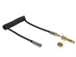 Audio pikenduskaabel DELOCK 85831 &mdash; 1 m, 3,5 mm isane emasele, kullatud kontaktid, AWG 28, must