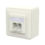 METZ CONNECT &uuml;henduspesa E-DAT C6A LSA++ 2 porti AP puhasvalge