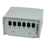 Synergy21 Fiber Optic Patch Panel for DIN Rail, 6x LC-Duplex/SC-Simplex Adapters, without Couplers, Light Grey (RAL 7035)