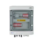 EMITER Switchgear Attached DCAC Hermetic IP65 EMITTER koos DC-piiksurvet&otilde;kistiga Dehn 1000V Type 2, 2 x PV String, 2 x MPPT // og. AC Dehn Type 2, 16A 3-F, RCD Type A 40A/300mA