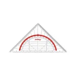 Maped Study 16 cm Set Square - Transparent Polystyrene - 45&deg;/45&deg;/90&deg; Triangle