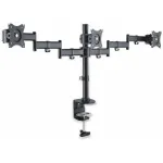 PureLink PureMounts PM-OFFICE-03 Triple Monitor Desk Mount - Must, 3 liigendvarrega, 3 VESA adapterit, klambri ja l&auml;biviiguga