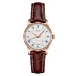 MIDO Baroncelli Lady Quartz Watch 29mm Stainless Steel with PVD Yellow Gold Plating Silver Dial