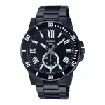 CASIO MTPVD200B1BUD Meeste Analoog Kvartskell 45 mm Roostevaba Teras Must Ioonkattega