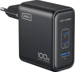 INIU Leopard Charger 100W GaN USB-C EU pistikuga must