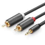 Ugreen 2x RCA to 3.5mm helikaabel 1,5m must