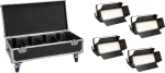 EUROLITE komplekt 4x LED PLL-576 CW/WW paneel + ratastega kohver DMX 576 LED 3000-6000K