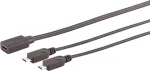 SHIVERPEAKS S/CONN maximum connectivity USB-C emane - 2x USB Micro-B isane Y-jaotur-adapterkaabel, USB 2.0, 0,3m, must 13-20021