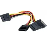 EXERTIS CONNECT SATA toitejaoturkaabel 15-pin kuni 3x SATA HDD - Sirge 147563