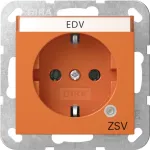 Gira 4452109 SCHUKO pistikupesa kontroll-LED-i ja klapiga kattega, puhtvalge l&auml;ikiv