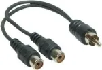 Good Connections 5901-KA heli adapterkaabel, 1x RCA isane to 2x RCA emane, 0,2m, must