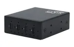 EXSYS EX-12274HMS USB 3.2 Gen 2x1 4-pordiline t&ouml;&ouml;stuslik metallist jaotur, 10Gbps, 15KV ESD, seina-/DIN-siini kinnitus