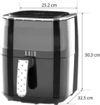QUIN 4,5L digitaalne kuuma&otilde;hufrit&uuml;&uuml;r, 1500W, 80-200&deg;C, 60-minutiline taimer, 8 eelseadistust, must