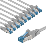 Goobay 67527 Cat 6a S/FTP (PiMF) patch-kaabel, 3 m, hall, vaskjuhid CU (10 tk)