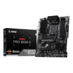 MSI PRO B550-S emaplaat, AM4, 4x DDR4, ATX