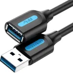 USB 3.0 pikenduskaabel Vention CBHBI, isane emasele, 3 m, must