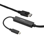 StarTech.com 9.8ft/3m USB-C &ndash; DisplayPort 1.2 kaabel 4K 60 Hz &ndash; USB-C-to-DisplayPort-adapterkaabel &ndash; HBR2 USB USB-C DP Alt Mode&rsquo;i &ndash; DP-monitori videokaabel &ndash; &uuml;hildub Thunderbolt 3-ga &ndash; must