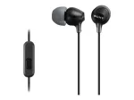 Sony MDR-EX15AP, juhtmega, 8 - 22000 Hz, k&otilde;ned/muusika, 3 g, peakomplekt, must