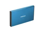 V&auml;line HDD/SSD korpus NATEC Rhino GO 2.5 tolli &mdash; USB 3.0, SATA III, kuni 4 TB, 9.5 mm, alumiinium, sinine