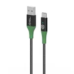 Microconnect MC-SMART USB-A-C-02 USB-kaabel USB 2.0 2 m USB A USB C Must, Roheline
