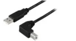 Microconnect USBAB2ANGLE10 USB-kaabel 10 m USB A USB B must