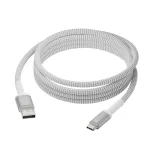 USB-A to USB-C andmekaabel d bramante re-charge Pro BRD kaabel 2,5 m, USB 2.0, valge