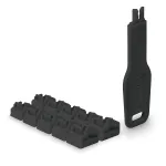 Pordiblokeerijate komplekt Lindy RJ45 Port Locks Must &mdash; 10 tk + 1 v&otilde;ti, &uuml;hildub RJ-45 portidega